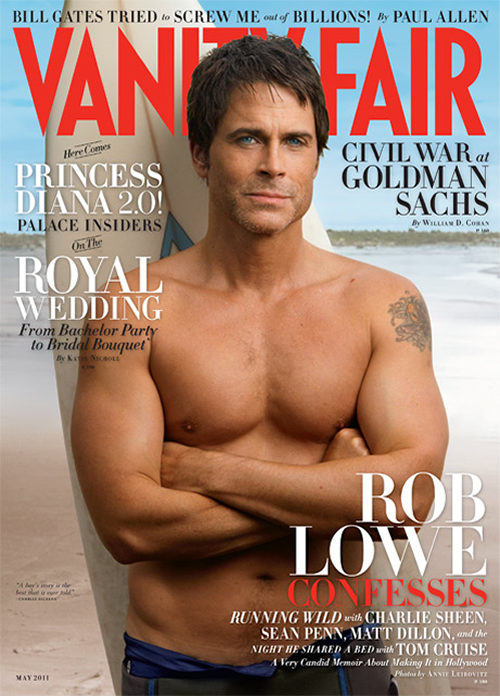 rob lowe shirtless vanity fair. I was just thinking today how